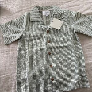 Little Paper Kids Seersucker Button-Up Shirt